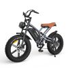 JANSNO Electric Bike 20" x 4.0 Electric Bike for Adults with 750W Brushless Motor, Long-Lasting 48V 14Ah Removable Battery, 7-Speed Transmission , 20