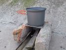 Stainless Steel Camping Pot Holder Outdoor BBQ Mesh Portable Wilderness Firewood Holder Camping Stove Accessories