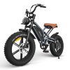 JANSNO Electric Bike 20" x 4.0 Electric Bike for Adults with 750W Brushless Motor, Long-Lasting 48V 14Ah Removable Battery, 7-Speed Transmission , 20