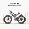 (Do Not Sell on Amazon) AOSTIRMOTOR 26" 750W Electric Bike Fat Tire 48V 15AH Removable Lithium Battery for Adults RT