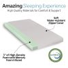 Memory Foam Camping Mattress - 75"x38"x3" Perfect for Outdoor Activities, RVs, Guest Rooms, and Dorms; Foldable, Portable, with Water-Resistant Zipper