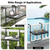 Folding Hanging Table with 3-Level Adjustable Height for Patio Balcony