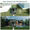 Ultrasonic Animal Repeller Solar Powered Repellent with Motion Sensor LED Flashing Lights