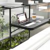 Folding Hanging Table with 3-Level Adjustable Height for Patio Balcony