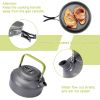 Outdoor set of pots and pans 2-3 people camping teapot cutlery set three sets of cookware